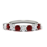 Load image into Gallery viewer, 1-carat-7-round-ruby-anniversary-band-ring-in-white-gold-FD8008B7GRUDR-1.00CT-NL-WG-HW