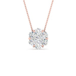 Load image into Gallery viewer, 1-Carat-7-Stone-Flower-Diamond-2-Tone-Pendant-In-FDPD10840-1.0CT