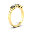 Load image into Gallery viewer, 1-carat-Five-stone-emerald-cut-black-diamond-anniversary-band-in-yellow-gold-fdwb8008emblackangle2-1.00ct-nl-yg-hw