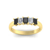 Load image into Gallery viewer, 1-carat-Five-stone-emerald-cut-black-diamond-anniversary-band-in-yellow-gold-fdwb8008emblackangle5-1.00ct-nl-yg