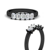 Load image into Gallery viewer, 1-carat-Five-stone-emerald-cut-diamond-anniversary-band-in-black-gold-fdwb8008emangle3-1.00ct-nl-bg