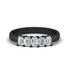 Load image into Gallery viewer, 1-carat-Five-stone-emerald-cut-diamond-anniversary-band-in-black-gold-fdwb8008emsleep-1.00ct-nl-bg