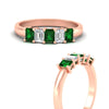 Load image into Gallery viewer, 1-carat-Five-stone-emerald-cut-emerald-anniversary-band-in-rose-gold-fdwb8008emgemgrangle3-1.00ct-nl-rg