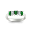 Load image into Gallery viewer, 1-carat-Five-stone-emerald-cut-emerald-anniversary-band-in-white-gold-fdwb8008emgemgrangle5-1.00ct-nl-wg