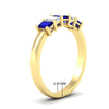 Load image into Gallery viewer, 1-carat-Five-stone-emerald-cut-sapphire-anniversary-band-in-yellow-gold-fdwb8008emgsablangle2-1.00ct-nl-yg-hw