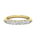 Load image into Gallery viewer, 1-carat-asscher-cut-7-stone-diamond-wedding-band-in-yellow-gold-fdwb8008assleep-1.00ct-nl-yg.jpg?v=1773813308