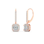 Load image into Gallery viewer, 1-carat-asscher-cut-halo-diamond-lever-back-earrings-in-rose-gold-FDEAR11235ASANGLE1-1.00-CT-NL-RG