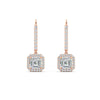 Load image into Gallery viewer, 1-carat-asscher-cut-halo-diamond-lever-back-earrings-in-rose-gold-FDEAR11235ASANGLE2-1.00-CT-NL-RG