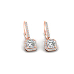 Load image into Gallery viewer, 1-carat-asscher-cut-halo-diamond-lever-back-earrings-in-rose-gold-FDEAR11235ASANGLE4-1.00-CT-NL-RG