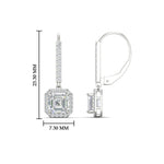 Load image into Gallery viewer, 1-carat-asscher-cut-halo-diamond-lever-back-earrings-in-white-gold-FDEAR11235AS-1.00-CT-NL-WG-HW