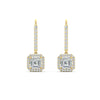 Load image into Gallery viewer, 1-carat-asscher-cut-halo-diamond-lever-back-earrings-in-yellow-gold-FDEAR11235ASANGLE2-1.00-CT-NL-YG