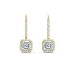 Load image into Gallery viewer, 1-carat-asscher-cut-halo-diamond-lever-back-earrings-in-yellow-gold-FDEAR11235ASANGLE2-1.00-CT-NL-YG