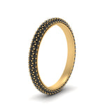 Load image into Gallery viewer, 1-carat-black-diamond-micro-pave-eternity-band-in-yellow-gold-FD-EWB9202GBLACK-NL-YG-GS