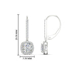 Load image into Gallery viewer, 1-carat-cushion-cut-halo-lever-back-earrings-in-white-gold-FDEAR-11235CU-1.00CT-NL-WG