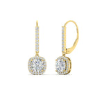 Load image into Gallery viewer, 1-carat-cushion-cut-halo-lever-back-earrings-in-yellow-gold-FDEAR-11235CU-1.00CT-NL-YG