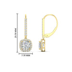 Load image into Gallery viewer, 1-carat-cushion-cut-halo-lever-back-earrings-in-yellow-gold-FDEAR-11235CU-1.00CT-NL-YG
