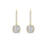 Load image into Gallery viewer, 1-carat-cushion-cut-halo-lever-back-earrings-in-yellow-gold-FDEAR-11235CU-1.00CT-NL-YG