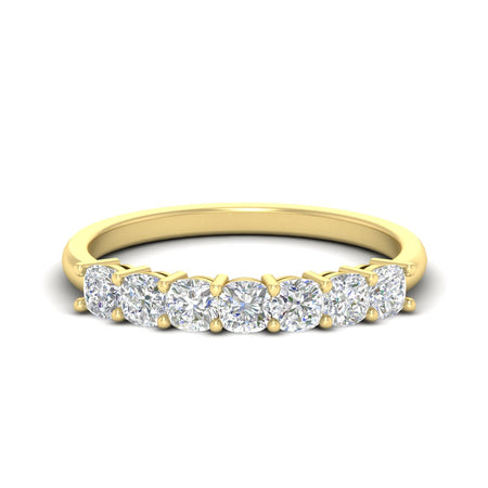 Cushion Diamond Seven Stone Wedding Ring