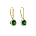 Load image into Gallery viewer, 1-carat-cushion-emerald-halo-lever-back-earrings-in-yellow-gold-FDEAR11235CUGEMGR-1.00CT-NL-YG