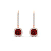 Load image into Gallery viewer, 1-carat-cushion-ruby-halo-lever-back-earrings-in-rose-gold-FDEAR11235CUGRUDRANGLE2-1.00CT-NL-RG