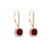 Load image into Gallery viewer, 1-carat-cushion-ruby-halo-lever-back-earrings-in-rose-gold-FDEAR11235CUGRUDRANGLE3-1.00CT-NL-RG
