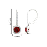 Load image into Gallery viewer, 1-carat-cushion-ruby-halo-lever-back-earrings-in-white-gold-FDEAR11235CUGRUDRANGLE1-1.00CT-NL-WG-HW