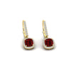 Load image into Gallery viewer, 1-carat-cushion-ruby-halo-lever-back-earrings-in-yellow-gold-FDEAR11235CUGRUDR-1.00CT-NL-YG