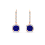 Load image into Gallery viewer, 1-carat-cushion-sapphire-halo-lever-back-earrings-in-rose-gold-FDEAR11235CUGSABL-1.00CT-NL-RG