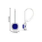 Load image into Gallery viewer, 1-carat-cushion-sapphire-halo-lever-back-earrings-in-white-gold-FDEAR11235CUGSABLANGLE1-1.00CT-NL-WG-HW