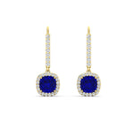 Load image into Gallery viewer, 1-carat-cushion-sapphire-halo-lever-back-earrings-in-yellow-gold-FDEAR11235CUGSABL-1.00CT-NL-YG