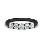 Load image into Gallery viewer, 1-carat-diamond-cushion-5-stone-anniversary-band-in-black-gold-fdwb8008cusleep-1.00ct-nl-bg?v=1773297291