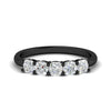 Load image into Gallery viewer, 1-carat-diamond-cushion-5-stone-anniversary-band-in-black-gold-fdwb8008cusleep-1.00ct-nl-bg?v=1773297291