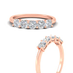 Load image into Gallery viewer, 1-carat-diamond-cushion-5-stone-anniversary-band-in-rose-gold-fdwb8008cuangle3-1.00ct-nl-rg?v=1773297291