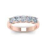 Load image into Gallery viewer, 1-carat-diamond-cushion-5-stone-band-in-rose-gold-FD8008CUB-1CT-NL-RG.jpg