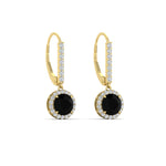 Load image into Gallery viewer, 1-carat-diamond-cute-dangle-halo-round-black-diamond-earrings-in-yellow-gold-FDEAR11235ROGBLACK-1.00-CT-NL-YG.jpg