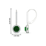 Load image into Gallery viewer, 1-carat-diamond-cute-dangle-halo-round-emerald-earrings-in-white-gold-FDEAR11235ROGEMGR-1.00-CT-NL-WG.jpg