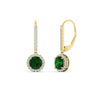 Load image into Gallery viewer, 1-carat-diamond-cute-dangle-halo-round-emerald-earrings-in-yellow-gold-FDEAR11235ROGEMGR-1.00-CT-NL-YG.jpg