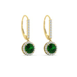 Load image into Gallery viewer, 1-carat-diamond-cute-dangle-halo-round-emerald-earrings-in-yellow-gold-FDEAR11235ROGEMGR-1.00-CT-NL-YG.jpg