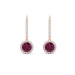 Load image into Gallery viewer, 1-carat-diamond-cute-dangle-halo-round-pink-sapphire-earrings-in-rose-gold-FDEAR11235ROGSADRPI-1.00-CT-NL-RG.jpg