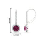 Load image into Gallery viewer, 1-carat-diamond-cute-dangle-halo-round-pink-sapphire-earrings-in-white-gold-FDEAR11235ROGSADRPI-1.00-CT-NL-WG.jpg