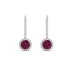 Load image into Gallery viewer, 1-carat-diamond-cute-dangle-halo-round-pink-sapphire-earrings-in-white-gold-FDEAR11235ROGSADRPI-1.00-CT-NL-WG.jpg