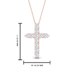 Load image into Gallery viewer, 1-carat-diamond-simple-cross-pendant-in-FDPD10825-1.00CT-NL-RG