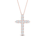 Load image into Gallery viewer, 1-carat-diamond-simple-cross-pendant-in-FDPD10825-1.00CT-NL-RG