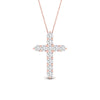 Load image into Gallery viewer, 1-carat-diamond-simple-cross-pendant-in-FDPD10825-1.00CT-NL-RG