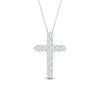 Load image into Gallery viewer, 1-carat-diamond-simple-cross-pendant-in-FDPD10825-1.00CT-NL-WG