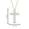 Load image into Gallery viewer, 1+Carat+Diamond+Simple+Cross+Pendant+with+Lab+Diamond+In+14K+Yellow+Gold-FDPD10825-1.00+CT-1+1