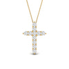 Load image into Gallery viewer, 1+Carat+Diamond+Simple+Cross+Pendant+with+Lab+Diamond+In+14K+Yellow+Gold-FDPD10825-1.00+CT-1+1