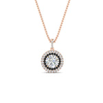 Load image into Gallery viewer, 1-carat-double-halo-black-diamond-round-pendant-necklace-in-rose-gold-FDPD1190ROGBLACKANGLE1-NL-1CT-RG-T.jpg?v=1768457619