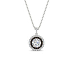 Load image into Gallery viewer, 1-carat-double-halo-black-diamond-round-pendant-necklace-in-white-gold-FD-PD1190ROGBLACKANGLE1-NL-1CT-WG-T.jpg?v=1768457619