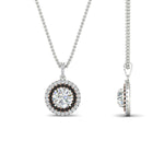 Load image into Gallery viewer, 1-carat-double-halo-black-diamond-round-pendant-necklace-in-white-gold-FDPD1190ROGBLACKANGLE2-NL-1CT-WG-T.jpg?v=1768457619